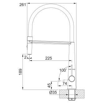 Franke FG 0598.901 ICON Kuchyňská baterie, černá mat 115.0690.598