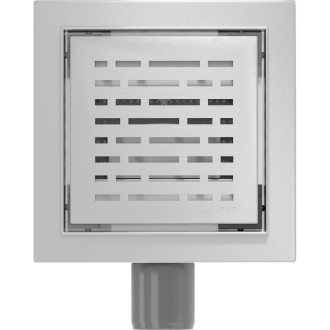 Mexen Flat-Q M01 wpust podłogowy kwadratowy 12 x 12 cm, inox - 1010312
