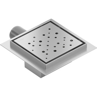Mexen Flat-Q M12 wpust podłogowy kwadratowy 12 x 12 cm, inox - 1010412