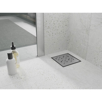 Mexen Flat-Q M12 wpust podłogowy kwadratowy 15 x 15 cm, inox - 1010415