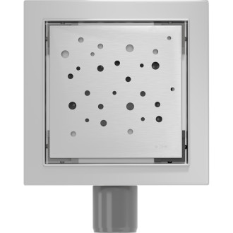 Mexen Flat-Q M12 wpust podłogowy kwadratowy 15 x 15 cm, inox - 1010415