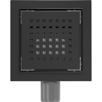 Mexen Flat-Q M08 wpust podłogowy kwadratowy 12 x 12 cm, czarny - 1710512