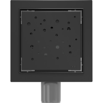 Mexen Flat-Q M12 wpust podłogowy kwadratowy 15 x 15 cm, czarny - 1710415