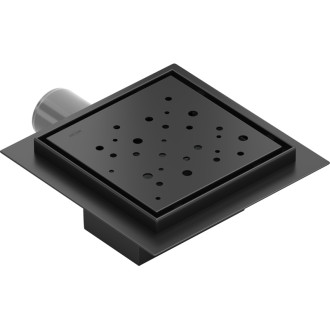 Mexen Flat-Q M12 wpust podłogowy kwadratowy 15 x 15 cm, czarny - 1710415