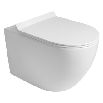 CARLO závěsná WC mísa, Vortex Rimless, 36x53cm, bílá