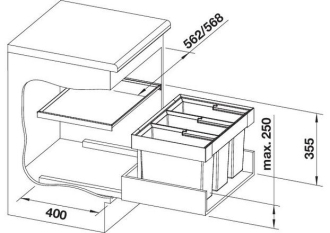 Blanco FLEXONII 60/3 košový systém   521 472