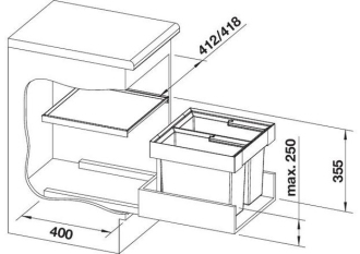 Blanco FLEXONII 45/2 košový systém   521 468