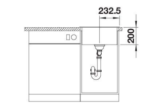 Blanco NAYA 45 dřez vestavný aluminium granit 526 573