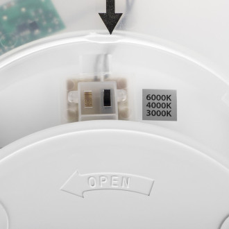 AZPO stropní LED svítidlo, ø 225mm, 11,8W, 3000/4000/6000K, IP54, bílá