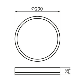 AZPO stropní LED svítidlo, ø 290mm, 18,5W, 3000/4000/6000K, IP54, bílá