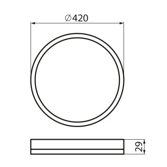 AZPO stropní LED svítidlo, ø 420mm, 22W,3000/4000/6000K, IP54, černá mat