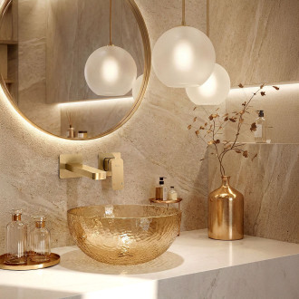 Podomítková vanová baterie REA Arlo Brush Gold