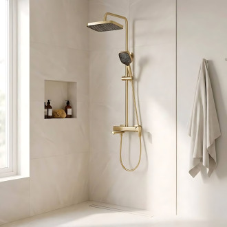 Sprchový set Rea Arlo Brush Gold