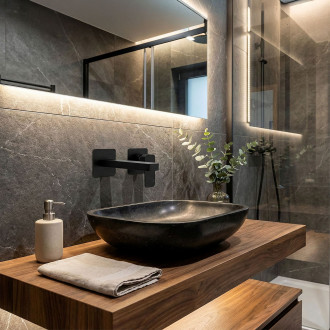 Podomítková vanová baterie REA Arlo Black