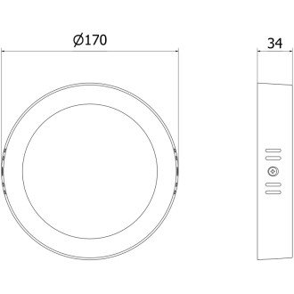 Mexen LDSR plafon sufitowy LED natynkowy fi 17 cm, 12W, Neutralna - 4000K, 1320 lm, biały - L212-017-1240-20
