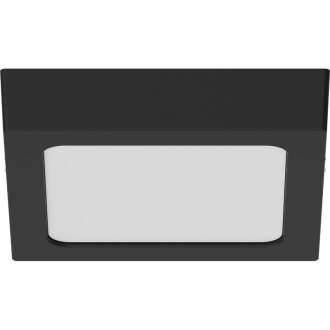 Stropní LED svítidlo Mexen LDSS, přisazené, 17 x 17 cm, 12 W, studená teplota - 6500 K, 960 lm, černé - L213-017-1265-70
