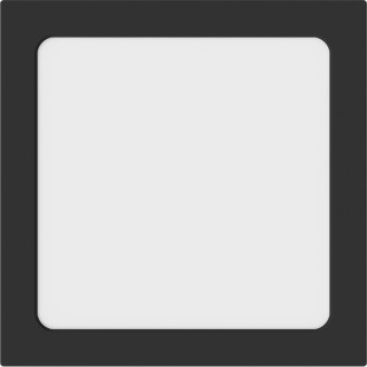 Mexen LDSS plafon sufitowy LED natynkowy 22 x 22 cm, 18W, Zimna - 6500K, 1440 lm, czarny - L213-022-1865-70