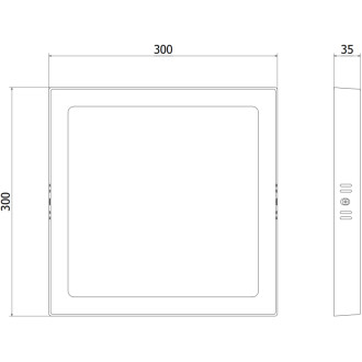 Mexen LDSS plafon sufitowy LED natynkowy 30 x 30 cm, 24W, Neutralna - 4000K, 2640 lm, biały - L213-030-2440-20