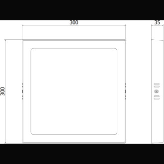 Mexen LDSS plafon sufitowy LED natynkowy 30 x 30 cm, 24W, Zimna - 6500K, 2640 lm, biały - L213-030-2465-20