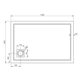 XENA sprchová vanička z litého mramoru, obdélník 120x80cm, bílá