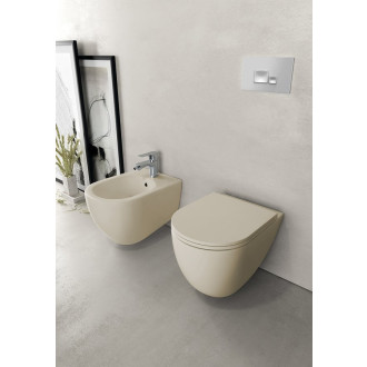 INFINITY závěsná WC mísa, Rimless, 36,5x53cm, ivory