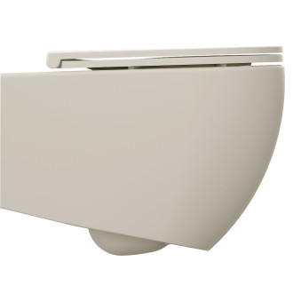 INFINITY závěsná WC mísa, Rimless, 36,5x53cm, ivory