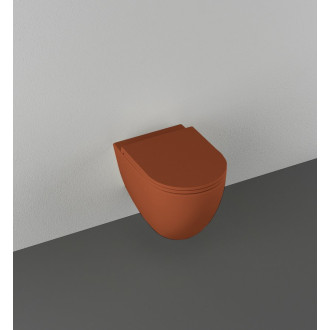 INFINITY závěsná WC mísa, Rimless, 36,5x53cm, terracotta
