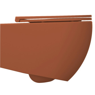 INFINITY závěsná WC mísa, Rimless, 36,5x53cm, terracotta