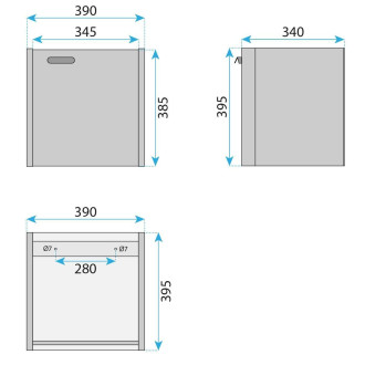 Sada koupelnového nábytku s umyvadlem Molly 40cm Beige