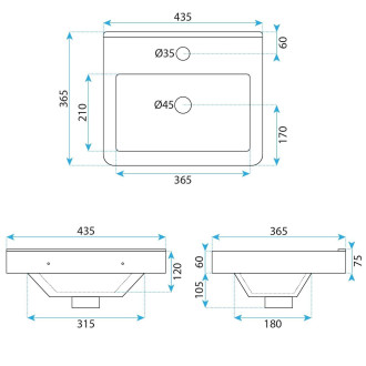 Sada koupelnového nábytku s umyvadlem Molly 40cm Beige