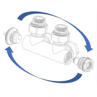 HYBRID-SADA, universální středový ventil s plastovou rozetou