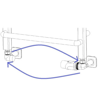 PRIME-SADA, universální rohový ventil s mosaznou rozetou