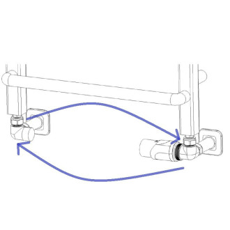 INTEGRATO-SADA, universální rohový ventil s mosaznou rozetou
