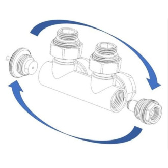 UNI-SADA, universální středový ventil s plastovou rozetou