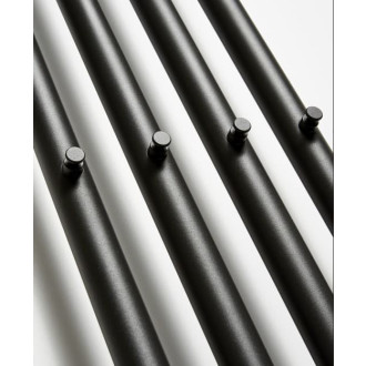 Elektrický radiátor Rosendal 420x1520 s topnou tyčí ET2 na levé straně, černá struktura