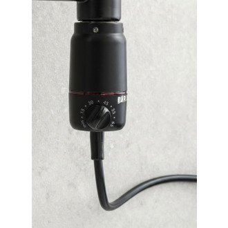 Elektrický radiátor Rosendal 420x1520 s topnou tyčí ET2 na levé straně, černá struktura