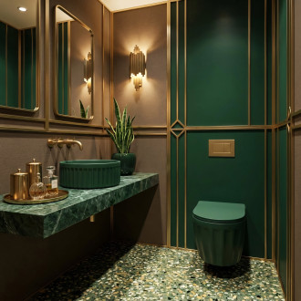 Sada: Závěsná WC mísa + Umyvadlo na desku Rea Duo Matcha Matt