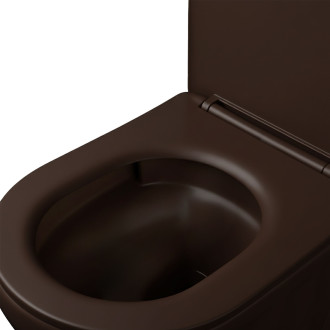 Sada: Závěsná WC mísa + Umyvadlo na desku Rea Duo Espresso Matt