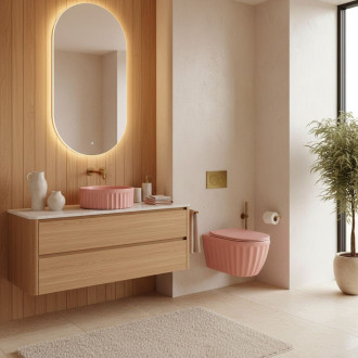 Umyvadlo na desku DUO Sweet Pink Matt