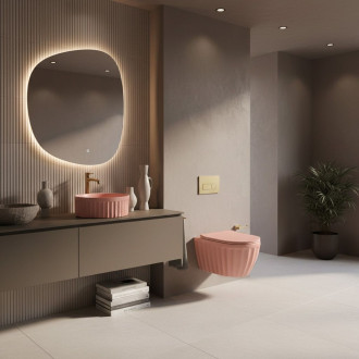 Umyvadlo na desku DUO Sweet Pink Matt