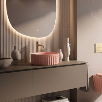 Umyvadlo na desku DUO Sweet Pink Matt