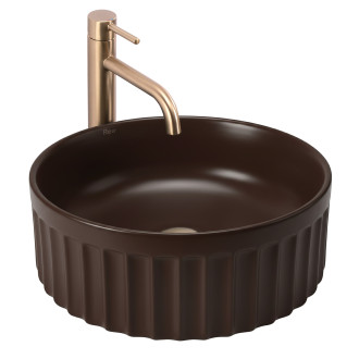 Umyvadlo na desku DUO Espresso Matt