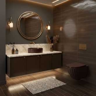 Umyvadlo na desku DUO Espresso Matt