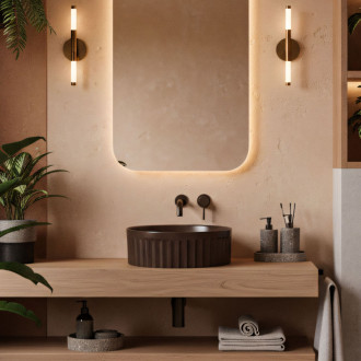 Umyvadlo na desku DUO Espresso Matt