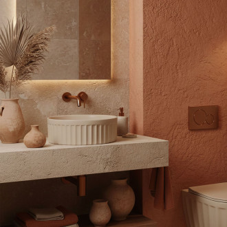 Umyvadlo na desku DUO Caffe Latte Matt