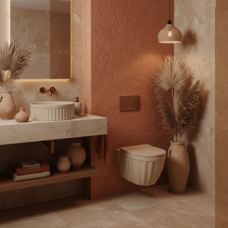 Umyvadlo na desku DUO Caffe Latte Matt