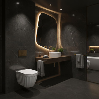 WC mísa bez splachovacího okruhu Rea Duo White