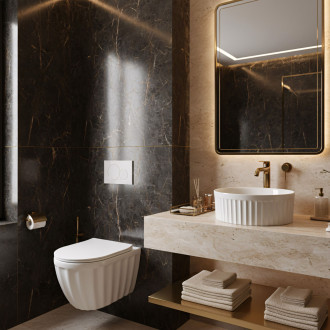 WC mísa bez splachovacího okruhu Rea Duo White