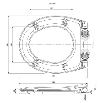 PHARO WC sedátko s LED podsvícením, Soft Close, Easy Take, bílá
