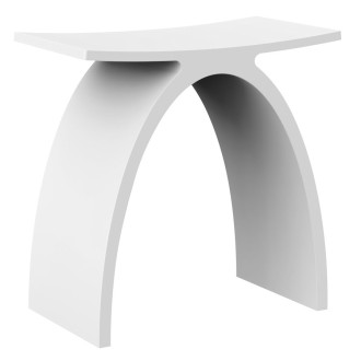 KORAL koupelnová stolička 43x43x23,5cm, solid surface, bílá mat